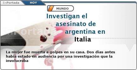 Investigan el asesinato de argentina en Italia: La mujer fue muerta a golpes en su casa. Dos d�as antes hab�a estado en audiencia por una investigaci�n que la involucraba